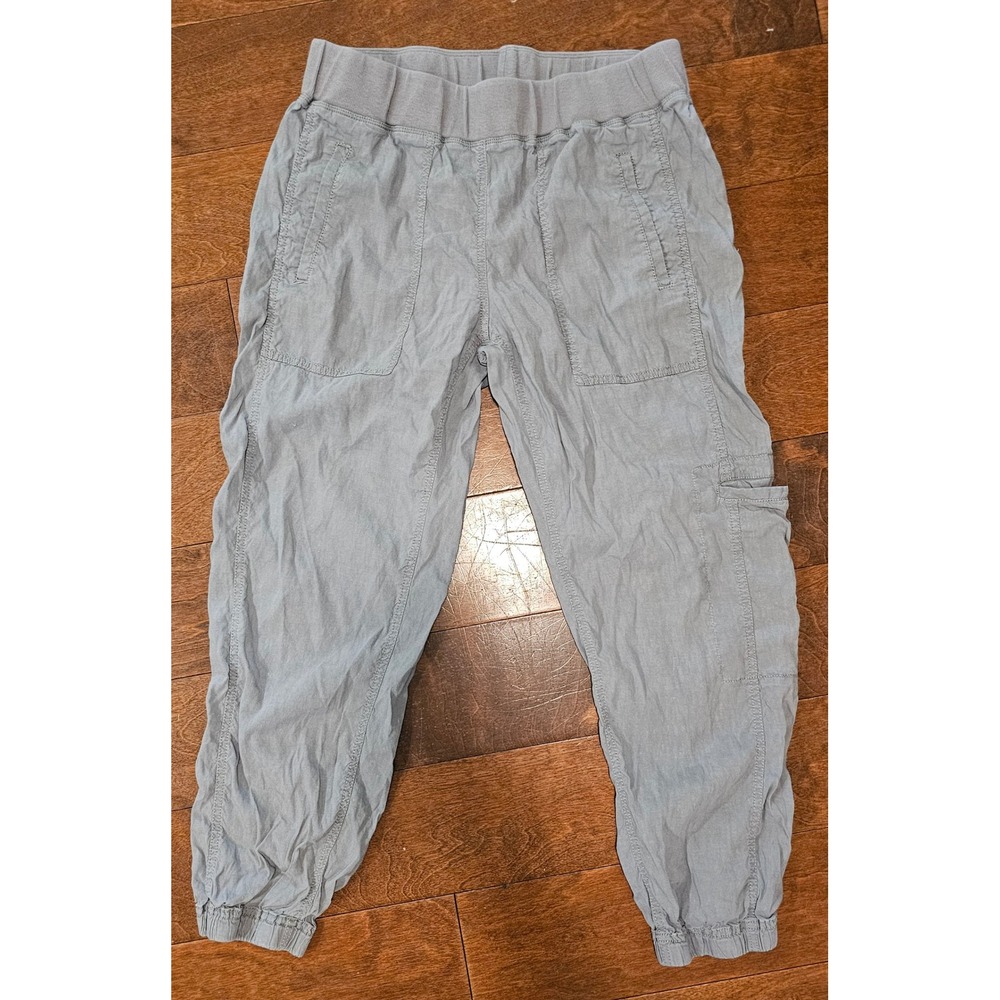 Eileen Fisher Organic Linen Blend Jogger Pants Gray US S/P